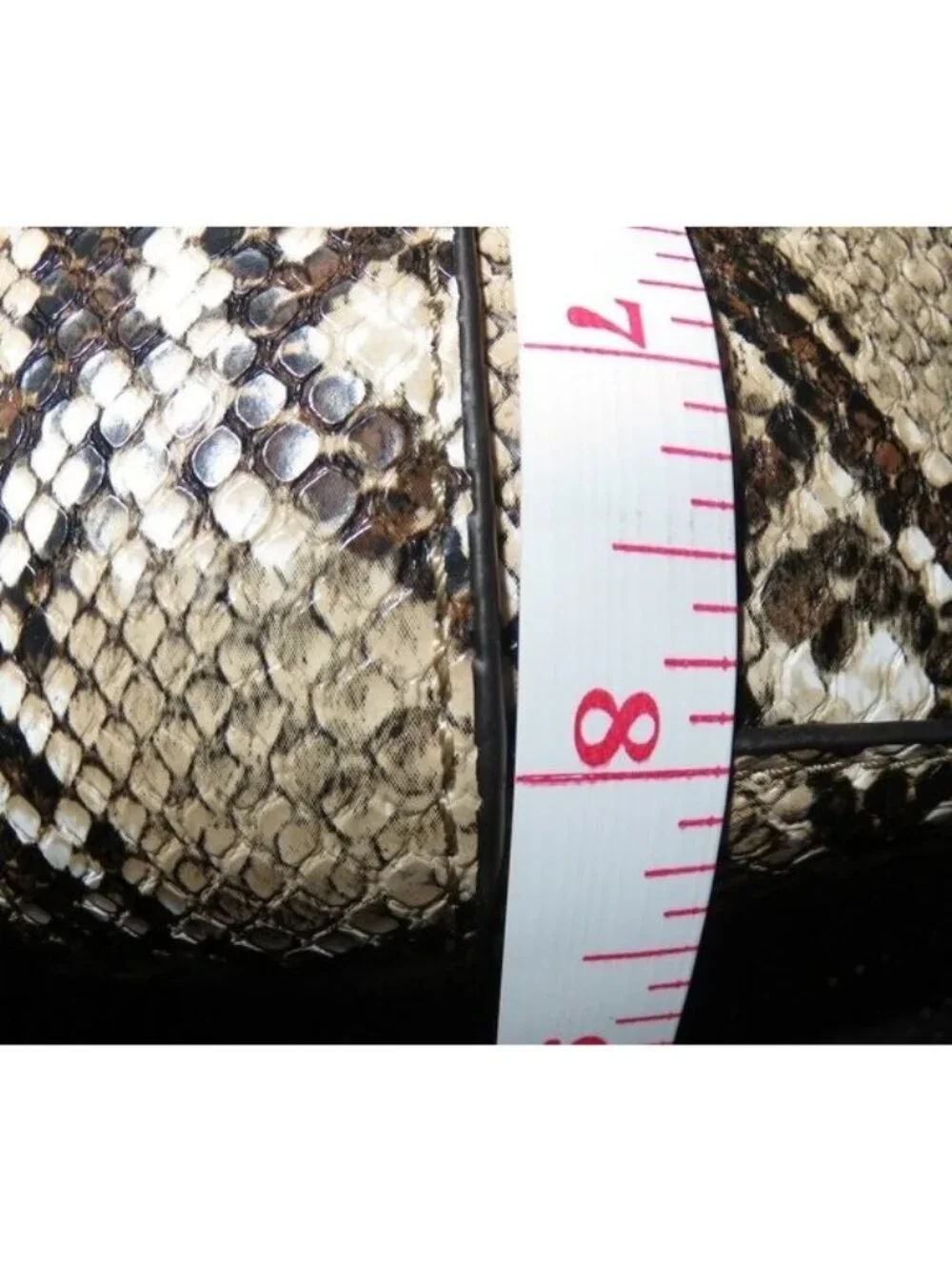 Python Vegan Leather Handbag and matching leggings size small with inseam 28